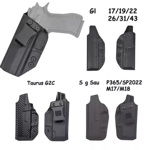 PVC Holster For 1911 Glock 17 19 26 43 43X Tauru G2C P365 Inside Waistband Concealed Carry Belt Clip