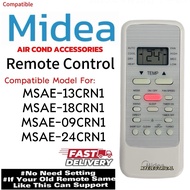 Midea Air Cond Remote Control For MSAE-13CRN1 / MSAE-18CRN1 / MSAE-09CRN1 / MSAE-24CRN1