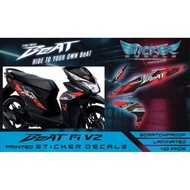 Honda Beat Fi V2 Sticker Decals
