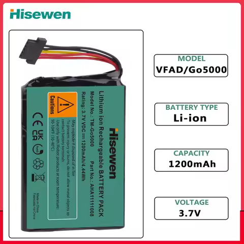 VFAD Battery for Tomtom Go5000 Go5100 GO6100 4FL60 4FL50 Go 6000 Pro 5250 PRO Truck 5250 AHA11111008