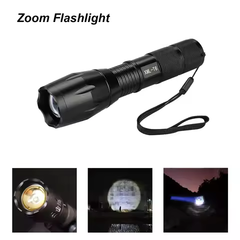 High Quality Tactics Outdoor Hunting LED Torch XML-T6 5 Modes 2000 Lumens Zoomable Torch Light For 3
