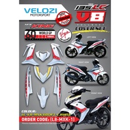 MOTORCYCLE COVERSET BODYSET LC135 LC V8 ANNIVERSARY 60TH CRYSTAL WHITE FUEL INJECTION FI YAMAHA SIAP TANAM VELOZI NEW