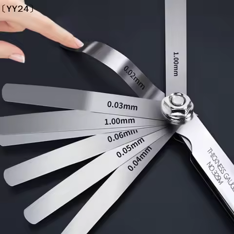 32Pcs/set Portable Durable Feeler Gauge Various Specifications Arc Stainless Steel Feeler Gauge Gaug