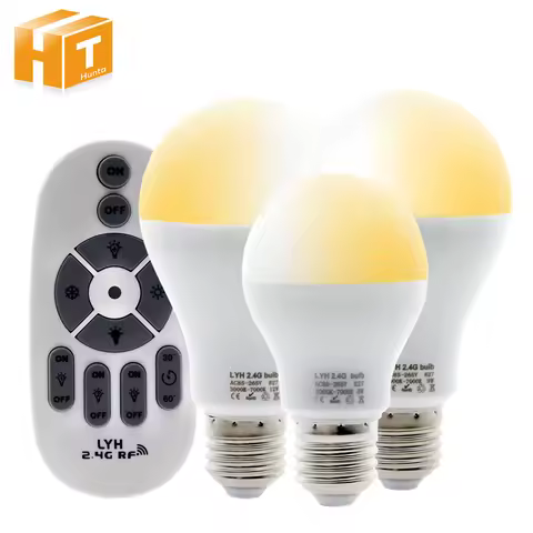 Smart LED Bulb E27 AC86-265V 6W 9W 12W Warm White Cold White Changeable Bulb Lamp RF 2.4G Remote Con