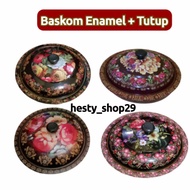 Baskom Enamel Tutup Baskom Kembang Bunga 30cm