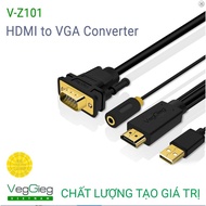 VegGieg V-Z101 1.5m HDTV to VGA conversion cable. Cable from HDMI (positive) to VGA (positive).