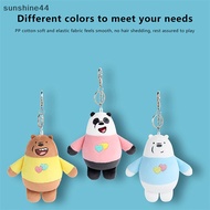 hin  Bears Keychain We Bare Bears Plush Toy Cartoon Pendant Soft Stuffed Doll Keychain Key Ring Backpack Decor Kid Gift nn