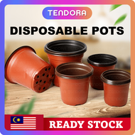 🔥Harga Borong🔥Disposable Seedling Pot Nursery Plastic Flower Pot Semaian Plastik Pasu Bunga Plastik Plant Container Seed Starting Pot Murah Cheap Tendora