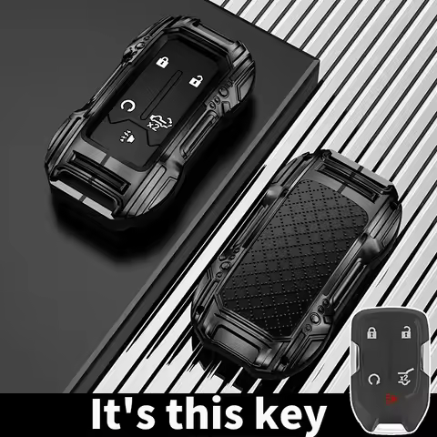 Suitable for GMC key fob cover, key shell for 2016-2025 Chevrolet Suburban Tahoe GMC Yukon Acadia Te