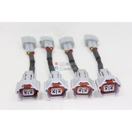 Set of 4pcs Myvi Vios Alza 1zz 2zz 2az 1mz Male Injector Socket Convert To Denso Hi Ohm Female Injec