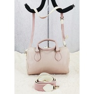 Original AGNES B speedy 25 bag pink full leather