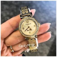 COACH蔻馳腕錶 經典C紋LOGO印花手鐲手錶 時尚奢華玫瑰金水鑽女錶14502203 14502202
