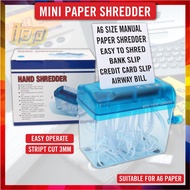 Mini Paper Shredder / Hand Shredder /A6 Size Mini Paper Shredder For Home &amp; Office - Ready Stock