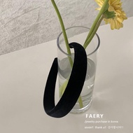 Korea Korean ins Blogger fever Same Style Black Velvet Headband Female All-Match Wide-Brimmed Outing