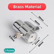 Premium Brass Kitchen Faucet Diverter Valve | 6.5mm/9.5mm RO Water Filter Tube Adapter | Rust-Proof 