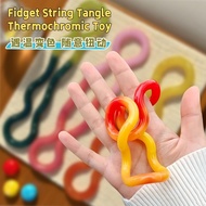 Fidget String Tangle Thermochromic Toy Multi Color Stress Relief Toys String Children Gift