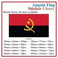 Angola Flag Sticker Rectangle Postcard / Stiker Pelekat Poskad Bendera Angola