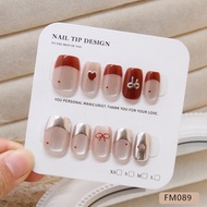 10PCS Cat Eyes Handmade Press on Nails Shiny Fake Nails with Jelly Sticker FM089