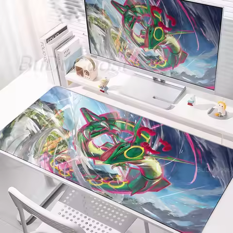 Pokemon Mega Rayquaza Playmat Large Gaming Mouse Pad Rubber Non-Slip Desk Mat Keyboard Carpet PC Lap