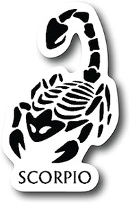 Scorpio 3 Inch Waterproof Decal Sticker Zodiac Astrology Signs Horoscope Chakra Creepy Skeleton Gothic Goth Grunge Halloween Castle Skull Animal Karma Ouija Spooky Tarot Oracle Palm Psychic Birth