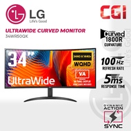 LG 34" 34WR50QK VA QHD HDR10 100Hz 5ms 21:9 Curved UltraWide™ Monitor