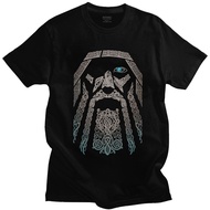 2020 Fashion Odin Vikings T Shirt Men Short Sleeve O-neck Cotton T-shirt Valhalla Eye Tee Top Unique