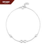 Top Cash Jewellery 9K White Gold Infinity Bracelet