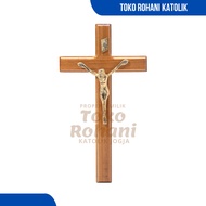 20 CM BRASS CORPUS HANGING CROSS / CATHOLIC WALL CROSS / JESUS STATUE CROSS