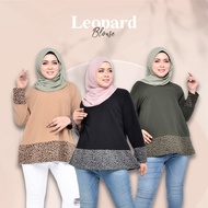 [VIEW] XL-4XL PLUS SIZE MUSLIMAH BLOUSE EXCLUSIVE Leopard blouse 8076