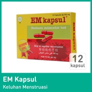 EM KAPSUL PELANCAR HAID UNTUK WANITA DATANG BULAN 1 Box ( Isi 12 Capsul)