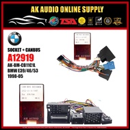 BMW E38 / E39 / E53 / E46 Car Stereo Power Harness Socket Canbus For Android Player 9" / 10" - A1291