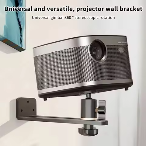 Portable Projector Bracket 360° Rotatable Wall Mount Beamer Holder 1/4 Screw Universal Projector Sta