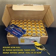 Koleksi Uang Kuno Koin 50 Rupiah Kepodang Tahun 2002 Langka Harga Per-Roll Gress Lustre Original BI
