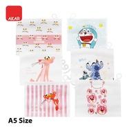 Beg Zip Lembut Saiz P / B6 / A5 / A4 - 12pc/pkt | Soft Zip Bag Transparent Stationery Pouch / Zipper