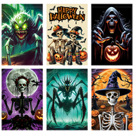 1pc Happy Halloween Garden Flag, 11.8x17.7 Inch Double-Sided Halloween Yard Flag, Halloween Yard Dec