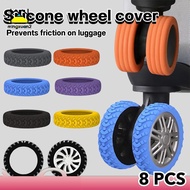 mingxuan2 8-Piece Silent Silicone Wheel Protective Covers for Travel Luggage vn