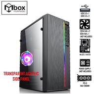 MBOX PREMIUM M-GAMING M-ATX Casing With Transparent ACRYLIC Side Panel & RBG Ligthning Bar
