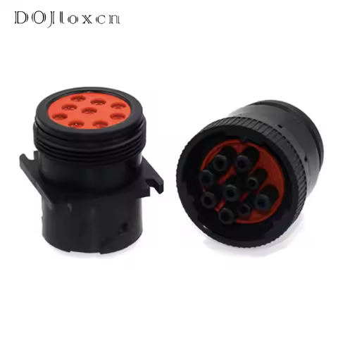 1/5 Sets 9 Pin Deutsch Green Sircular Aviation Waterproof Male Female Connector For Track J HD16-9-1