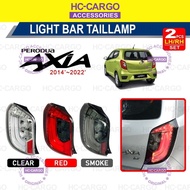 Axia 2014 - 2022 Tail Lamp Light Bar Clear Red Smoke 1Set Left & Right