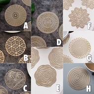 Gold PVC Coaster Aesthetic Coaster/