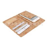 TEST Creative Cork Wallet Clip Fashion Printed Cork Ladies Wallet Simple Multi-card Cork Card Holder