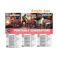 Q9 QNINE PORTABLE GENERATOR QET6500EN / QET8000EN / QET1000EB