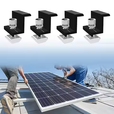 30mm/35mm/40mm/45mm Solar Module Holder Middle Clamp Adjustable Bracket End Clamp Mounting Rail Moun