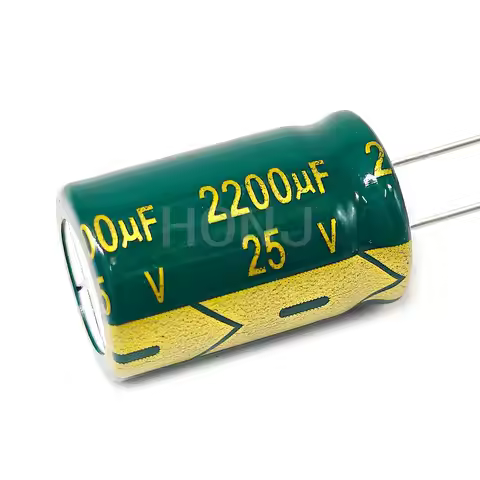 5PCS 25V2200uf 13x20mm Aluminum Electrolytic Capacitor 2200uf25v 25v 2200uf 25wv 2200mf 25vdc 2200MF