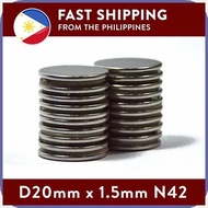 Magnet*cJ-Manila:BD20mm=e(X|O(1.5mm}e)10s}R)Or}W)20s}q)N42 Neodymium Magnet Super Strong Earth
