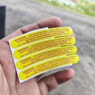 WARNING STICKERS | EXCEL rim warning Sticker
