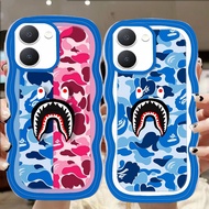 A-64 bape shark TPU Casing for Xiaomi Redmi A5 A1 poco C65 C71 X7 Pro F7 5G Transparent Case