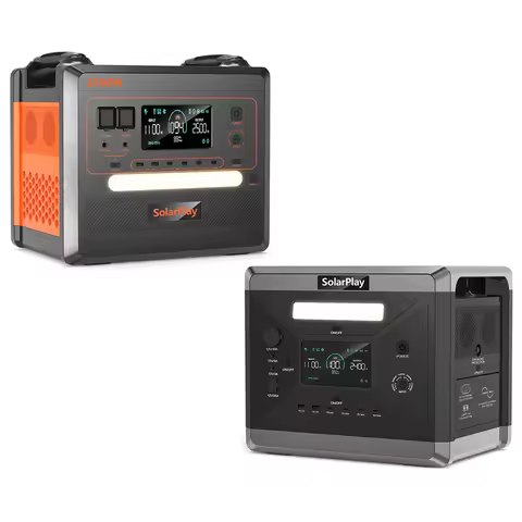 SOLARPLAY Q2501 Q2402M Portable Power Station 2160WH 2304WH LiFePO4 Battery with 2400W/2500W (4800W 