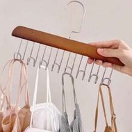 1/3pcs Hangers With 8 Hooks, Suitable For Wardrobe Bra Hangers, Vest Hangers,Popular Rotatable, Wood