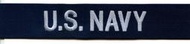 美軍 公發 美國 海軍 USN 工作服 藍色 士兵 銀色字  U.S. NAVY 字樣 名條